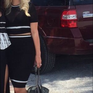 Crop top with skirt 2 piece